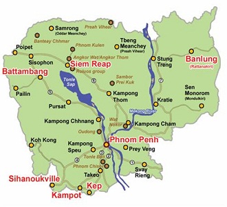 Cambodia Tourism Map